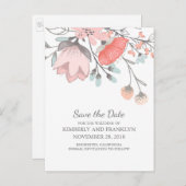  rustieke bloem Save the Date Aankondigingskaart (Voorkant / Achterkant)