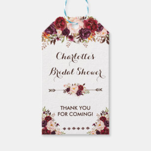 Rustieke Bloem Vrijgezellenfeest Shabby Chic Favor Cadeaulabel
