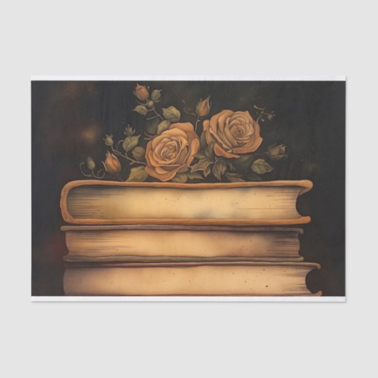 Rustieke  Bloemboek Decoupage Print Tissuepapier (Voorkant)