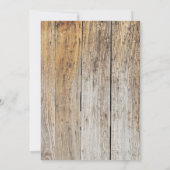 Rustieke bloemboeket metsenen vaas en slingerlicht kaart (Achterkant)