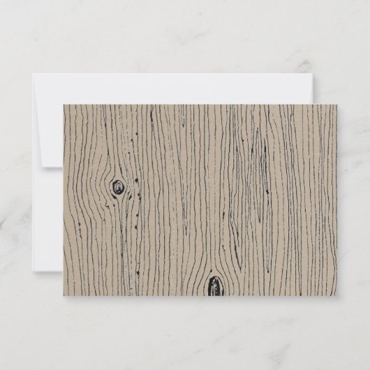 Rustieke Bloemen Barnwood Hunt is Over Bruiloft RS RSVP Kaartje (Achterkant)