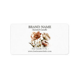 Rustieke Bloemen Boho Kleur Productlabel Etiket