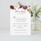 Rustieke Bloemen Botanische Bruiloft Menu Keuze RS (Staand voorkant)