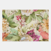 rustieke bloemen botanische decoupage inpakpapier vel (Voorkant)