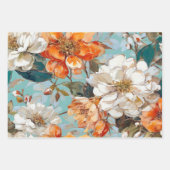 rustieke bloemen botanische decoupage inpakpapier vel (Voorkant 3)