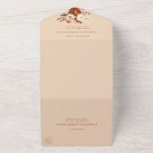 Rustieke Bloemen Botanische Pampas Herfst Boho Huw All In One Uitnodiging (Buitenkant)