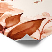 Rustieke Bloemen Bruidsmeisjes Lunch Welkom Bord Poster (Hoek)