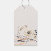 Rustieke Bloemen Bruiloft Monogram Crest Cadeaulabel (Achterkant)