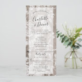 Rustieke bloemen bruiloft uitnodiging met rsvp bev (Staand voorkant)