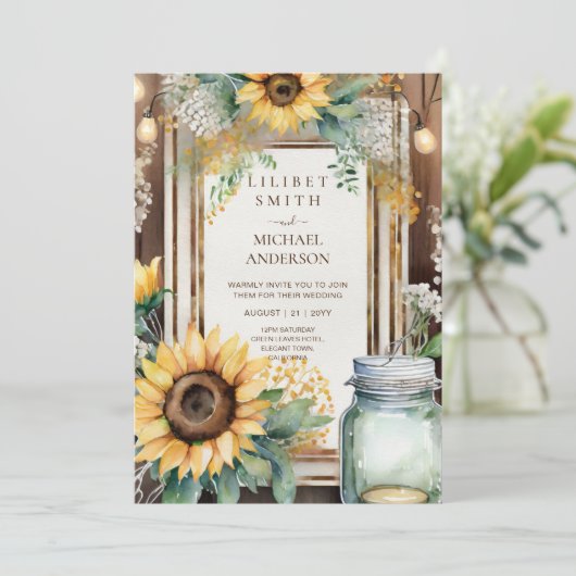 Rustieke Bloemen Bruiloft Verjaardag Douche Pensio Kaart