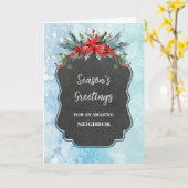 Rustieke Bloemen Buurman Kerstvakantie Kaart (Gele Bloem)