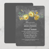 Rustieke Bloemen Chalkboard repetitie diner Kaart (Voorkant / Achterkant)