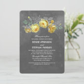 Rustieke Bloemen Chalkboard repetitie diner Kaart (Staand voorkant)