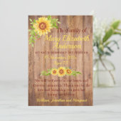 Rustieke Bloemen Dood en Begrafenis Aankondiging (Staand voorkant)