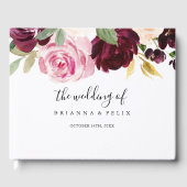 Rustieke Bloemen en Botanische Foliage Bruiloft Gastenboek (Voorkant)