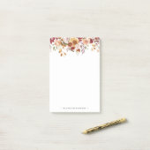 Rustieke bloemen en pompoenen herfst Notities Post-it® Notes (Op bureau)