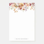 Rustieke bloemen en pompoenen herfst Notities Post-it® Notes (Voorkant)