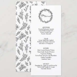 Rustieke Bloemen Geef Bedankt Thanksgiving Diner M Kaart