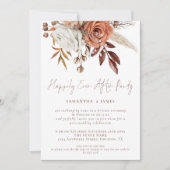 Rustieke Bloemen Gelukkig Altijd Feest Trouwen Kaart (Voorkant)