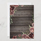 Rustieke Bloemen Glitter Vlinders Hout Kaart (Achterkant)