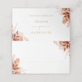 Rustieke Bloemen Herfst Herfst Gouden Bruiloft (Buitenkant ongevouwen)