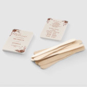 Rustieke Bloemen Herfst Herfst Huwelijk Programma Handwaaier (Niet-gemonteerd)