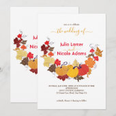 Rustieke Bloemen Herfst Pompoen Woodland Wedding Kaart (Voorkant / Achterkant)