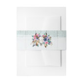 Rustieke Bloemen Koe Schedel Boho bruiloft uitnodi Uitnodigingen Wikkel (Voorkant Voorbeeld)