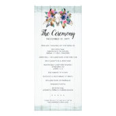 Rustieke Bloemen Koe Skull Boho Chic Huwelijk Prog Reclamekaart (Voorkant)