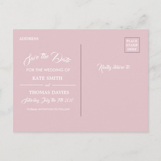 Rustieke Bloemen Lichte String Hout Save the Date Aankondigingskaart (Achterkant)