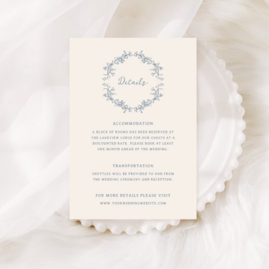 Rustieke Bloemen Lijst Bruiloft Details Informatiekaartje