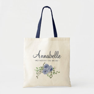 Rustieke Bloemen Marine Blauwe Moeder van de Bruid Tote Bag