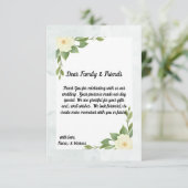 Rustieke bloemen & minimalistische bedankkaart (Staand voorkant)