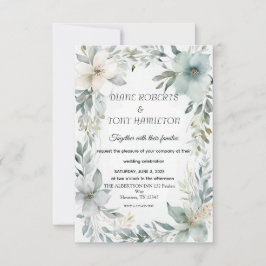 Rustieke Bloemen & Minimalistische Huwelijk RSVP K Kaartje