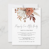 Rustieke bloemen nog lang en gelukkig na een feest kaart (Voorkant)