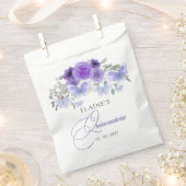 Rustieke Bloemen Paarse Lila Vlinders Quinceanera Bedankzakje (Geknipt)