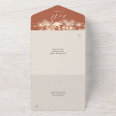 Rustieke Bloemen String Lights Details Herfst Brui All In One Uitnodiging (Buitenkant)