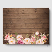 Rustieke Bloemen String Lights Kant Bruiloft Gastenboek (Achterkant)