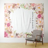 Rustieke Bloemen Trouwfoto Prop Achtergrond Wandkleed (In Situ (horizontaal))