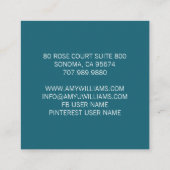 Rustieke Bloemen Trouwfotografie Vierkante Visitekaartje (Achterkant)