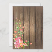 Rustieke Bloemen Verrassing 50e Verjaardag Uitnodi Kaart (Achterkant)