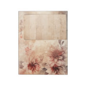 Rustieke  Bloemen Weekplanner Notitieblok (Gedraaid)