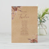 Rustieke Bloemen Zitplan Tafelnummer (Staand voorkant)