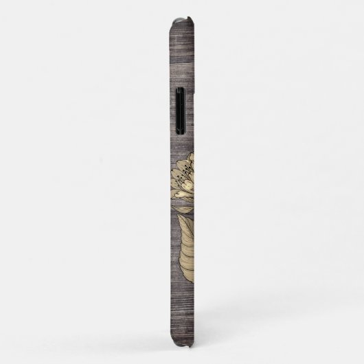 Rustieke Bloemen Zonnebloem Monogram Naam Case-Mate iPhone Case (Achterkant/rechts)