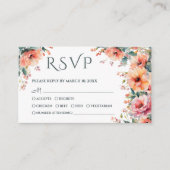 Rustieke Bloemen Zuidelijke Bruiloft QR Mini RSVP- Informatiekaartje (Voorkant)