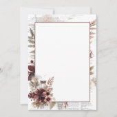  rustieke bloemenblanco bruiloft kaart (Voorkant)