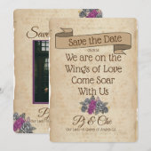 Rustieke bloemenbruiloft Bewaar de datum Save The Date (Voorkant / Achterkant)