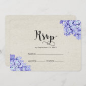  rustieke bloemenbruiloft RSVP Kaart (Voorkant / Achterkant)
