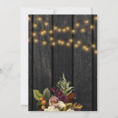 Rustieke bloemenbruine schuur hout Thanksgiving di Kaart (Achterkant)