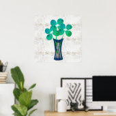 rustieke bloemencollage poster (Thuiskantoor)